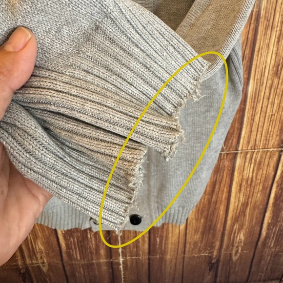 That’s it Men’s Double-breasted Gray Knit Cardigan Sweater Size Medium - Picture 5 of 8